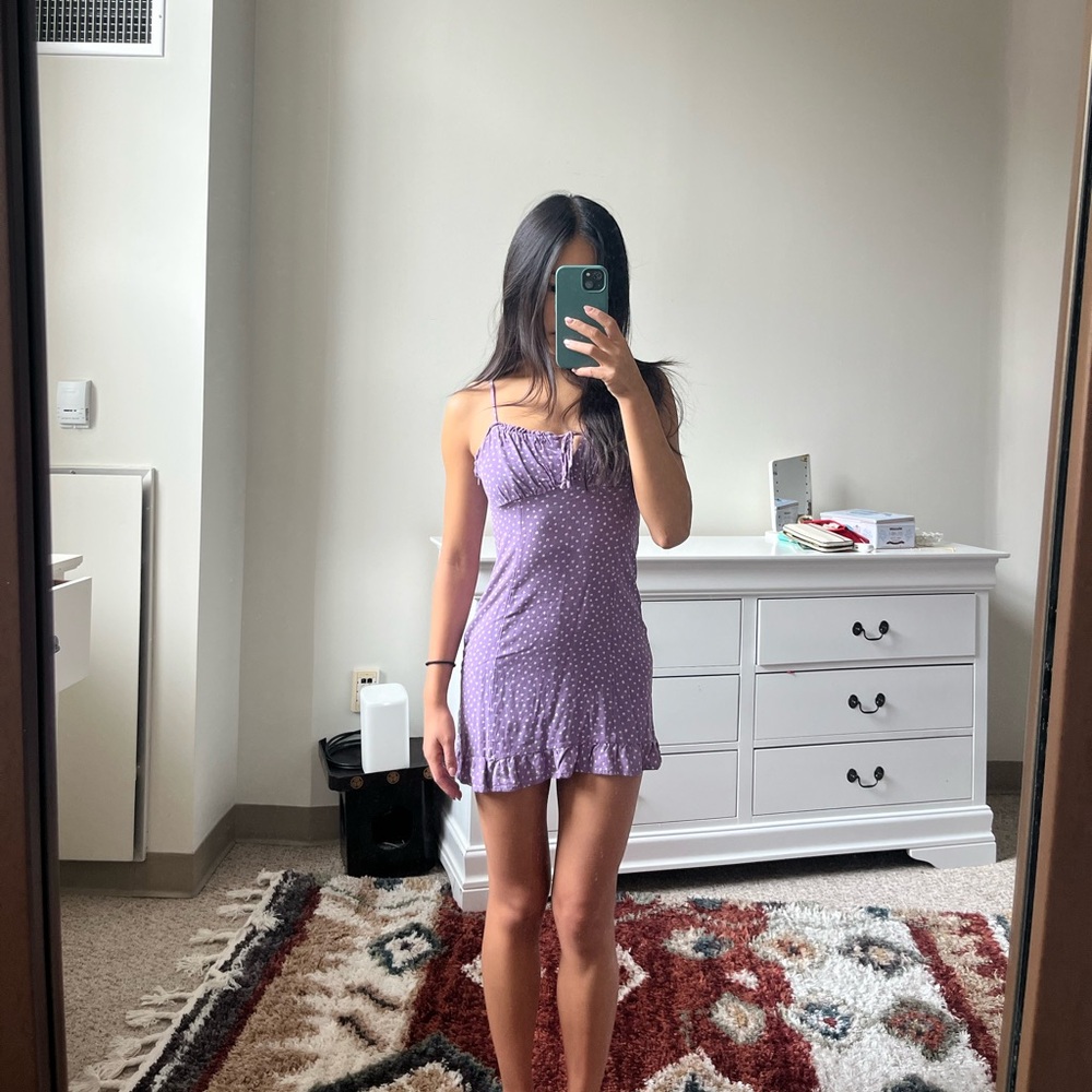 Purple PacSun LA Hearts Ruffle Hem Shift Dress